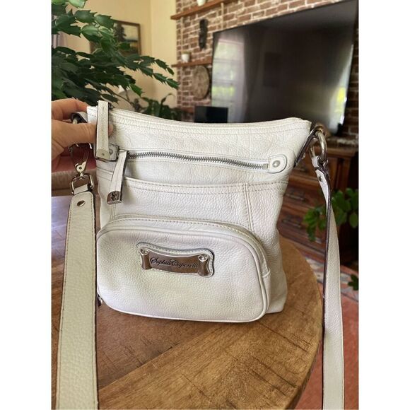 SOPHIA CAPARELLI Genuine Leather  Women’s Ivory Crossbody - Picture 1 of 10